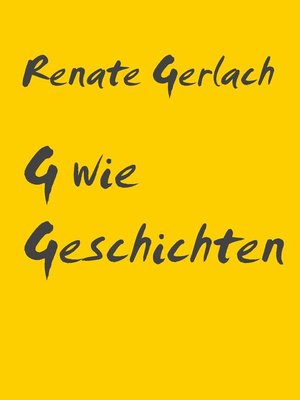 cover image of G wie Geschichten